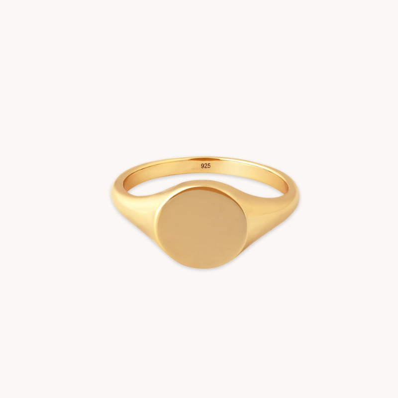 Modern Minimalist Signet Ring for Women