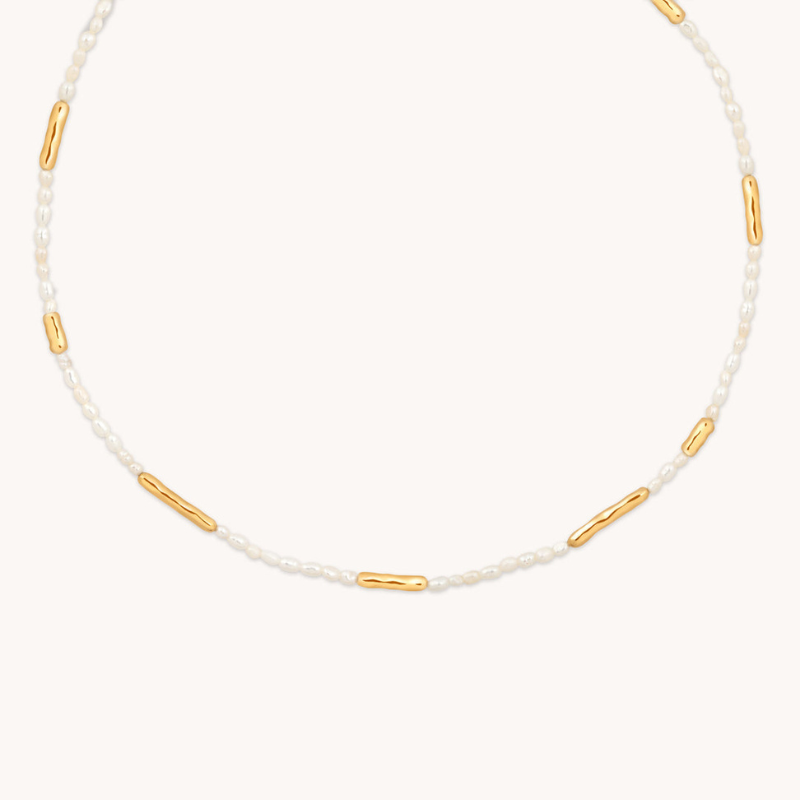 Freshwater Pearl Bar Accent Necklace for Women
