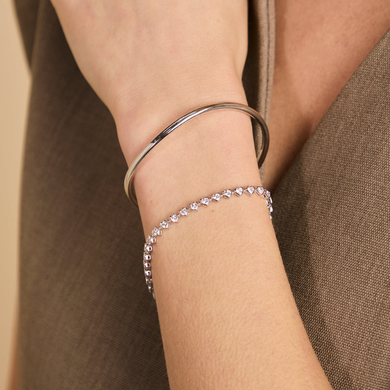Elegant Heart Tennis Bracelet for Women