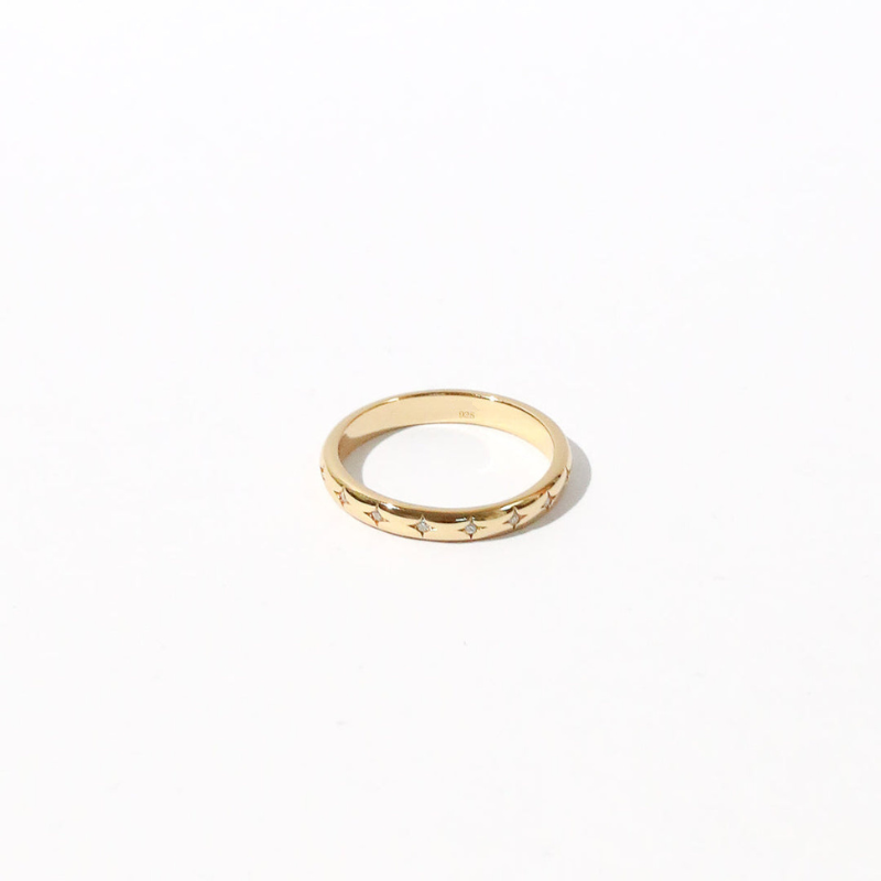 Radiant Star Pattern Ring for Women