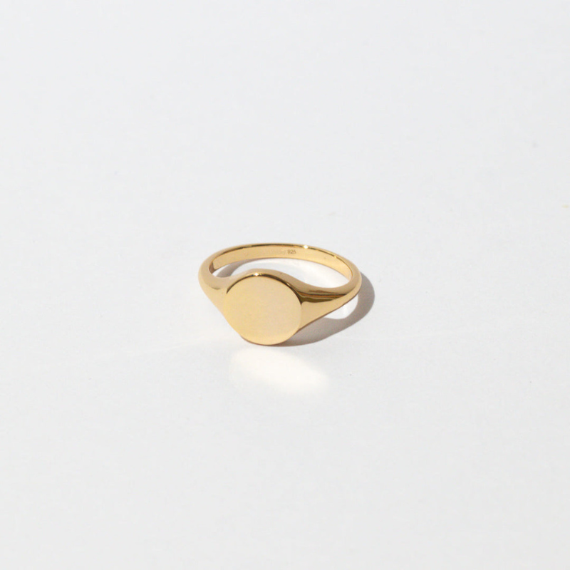Modern Minimalist Signet Ring for Women