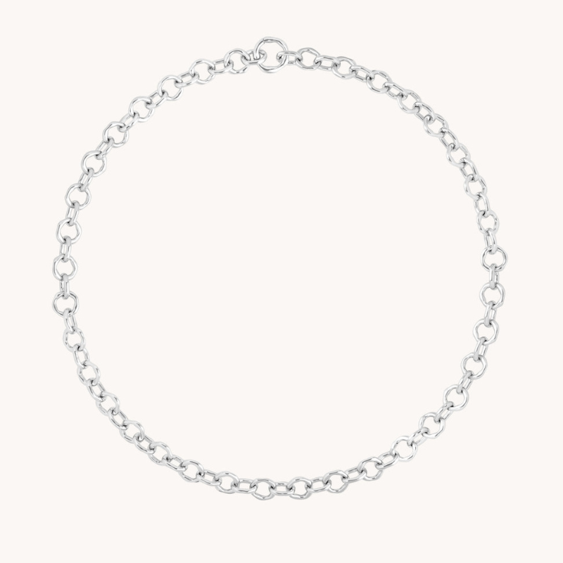 Classic Round Link Necklace for Women