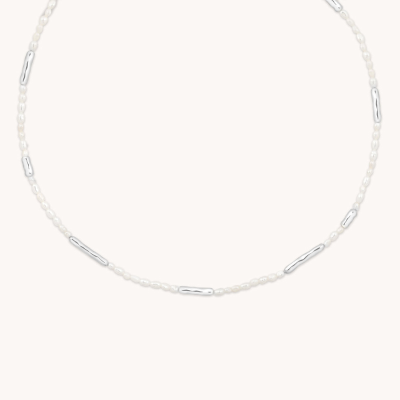 Freshwater Pearl Bar Accent Necklace for Women