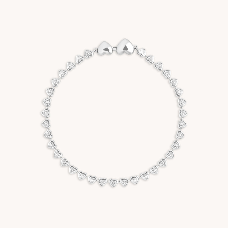 Elegant Heart Tennis Bracelet for Women
