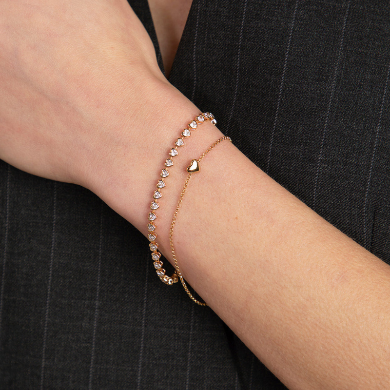 Elegant Heart Tennis Bracelet for Women