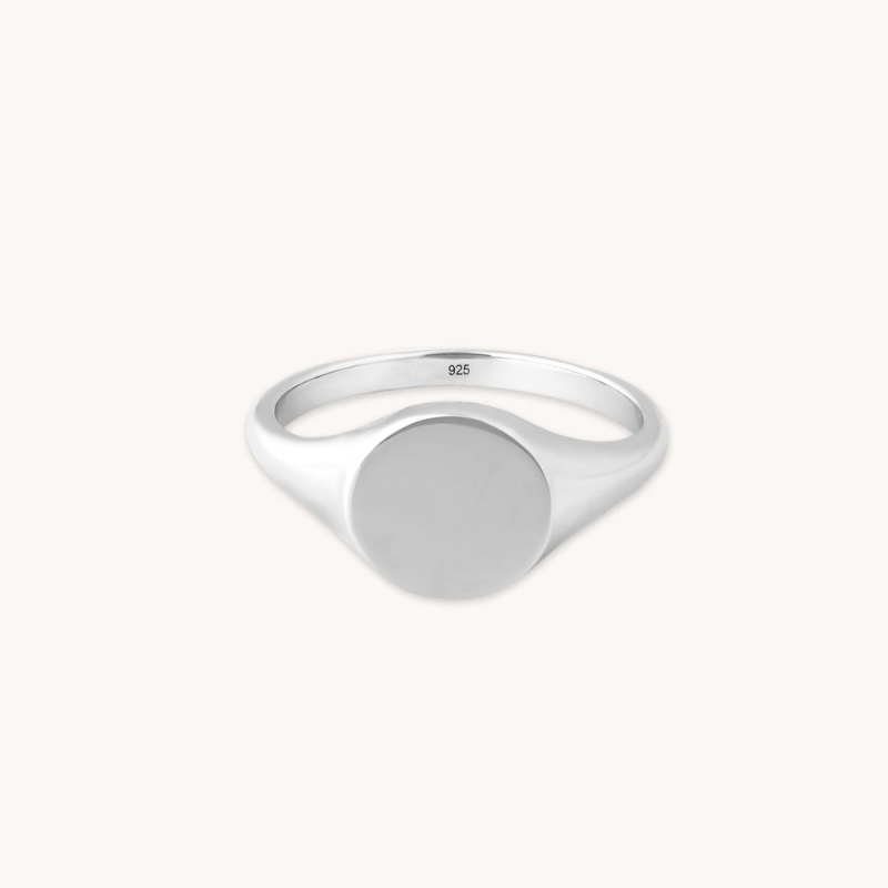 Modern Minimalist Signet Ring for Women