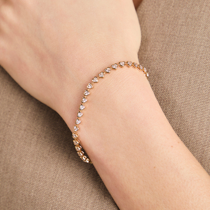 Elegant Heart Tennis Bracelet for Women