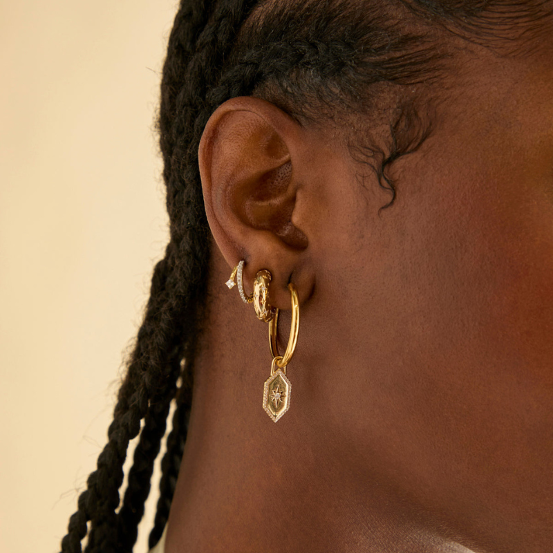 Elegant Crystal Hoop Huggie Earrings for Women