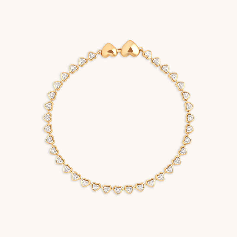 Elegant Heart Tennis Bracelet for Women