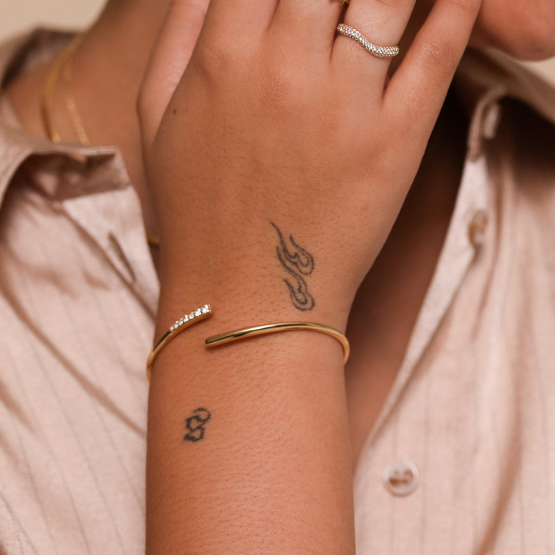 Delicate Crystal Accent Cuff for Women