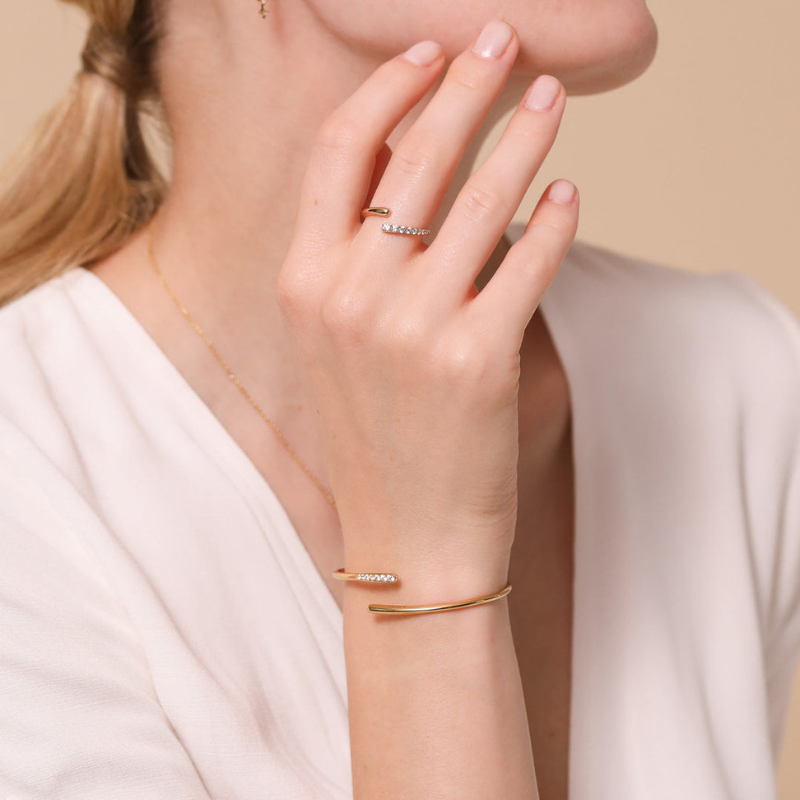 Delicate Crystal Accent Cuff for Women