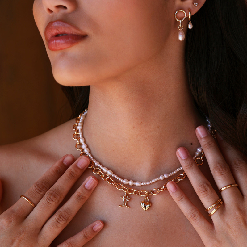 Classic Round Link Necklace for Women