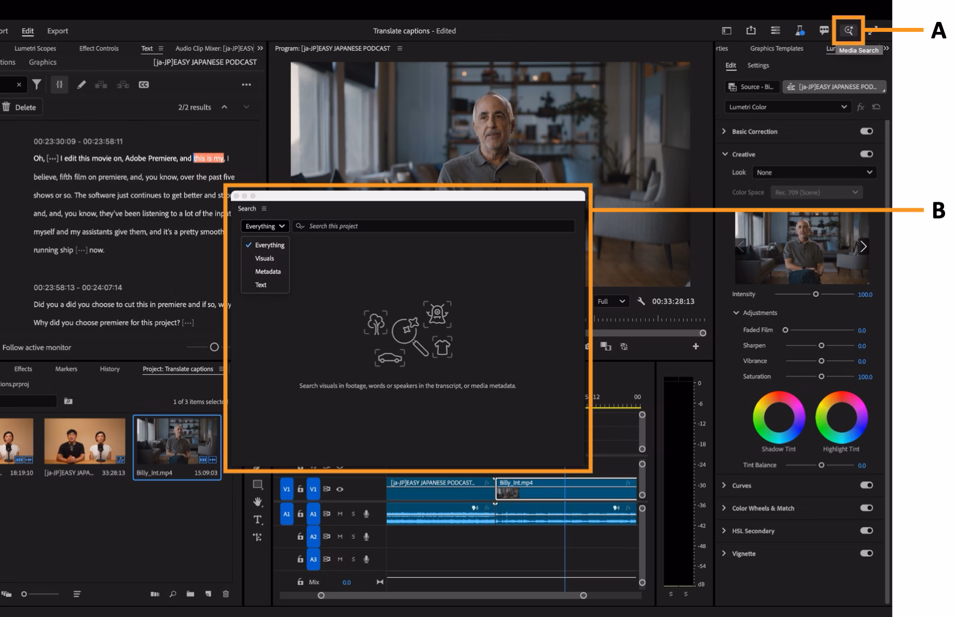 Premiere Pro 2025 Interface